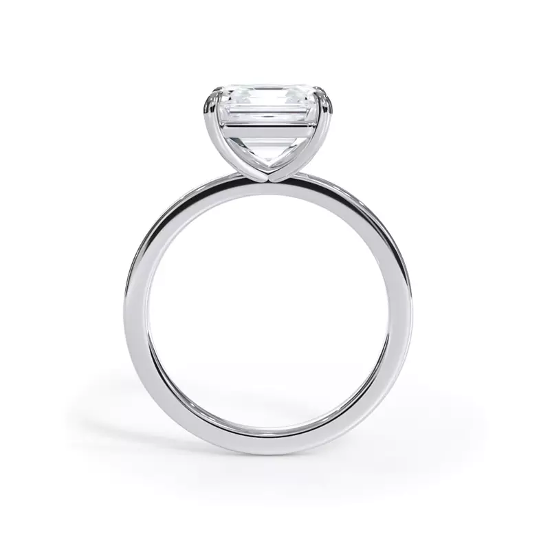 AGI Certified 3 CTW Lab Grown Diamond Solitaire Engagement Ring – G-VS Clarity, 14K White Gold