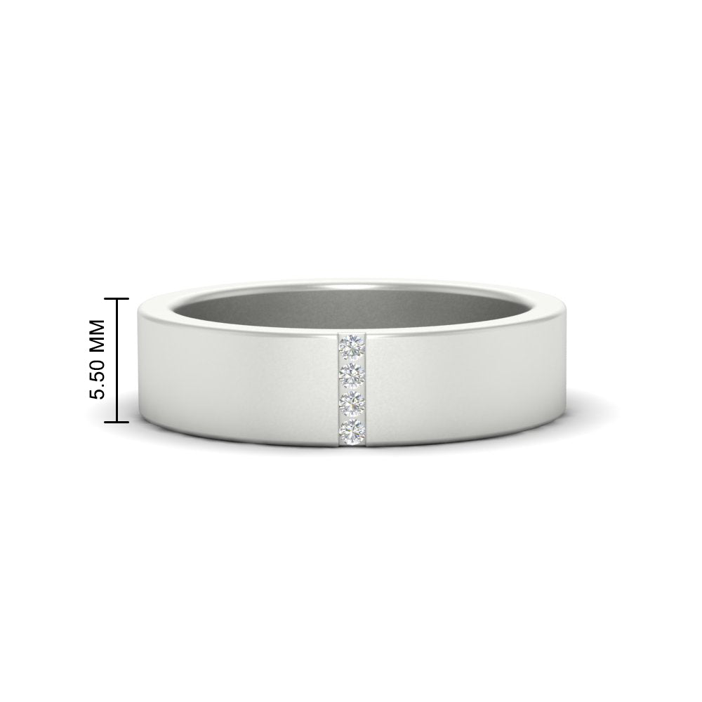 4 Stone Diamond Wedding Band Ring