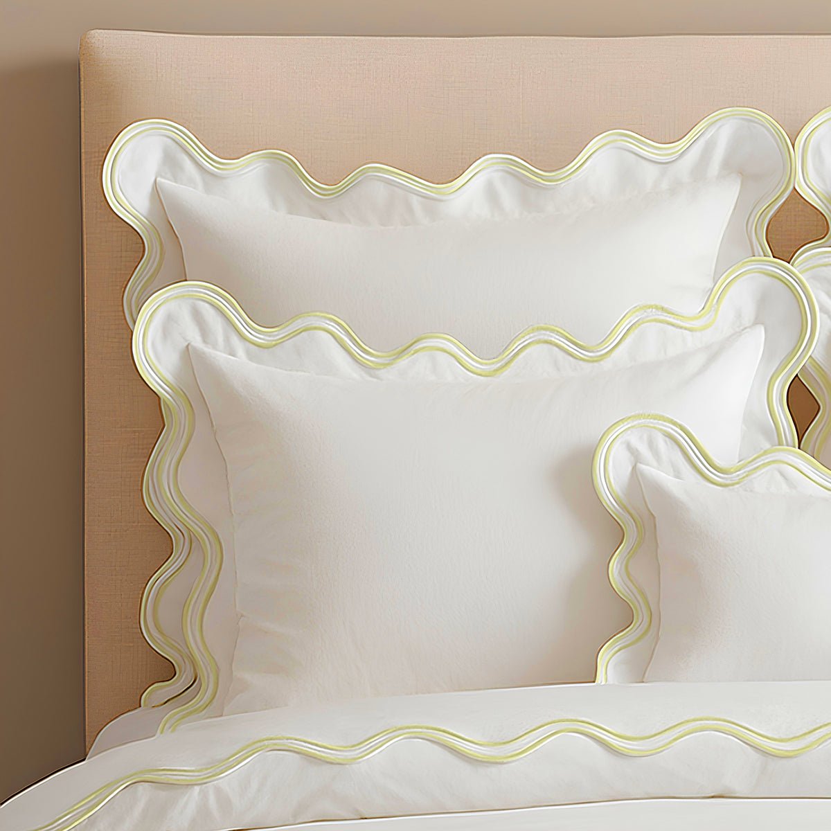 400TC Cotton Sateen Luxurious Double Scalloped Duvet Cover Set - Overture Gifts