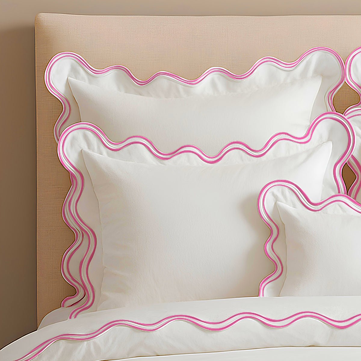 400TC Cotton Sateen Luxurious Double Scalloped Duvet Cover Set - Overture Gifts