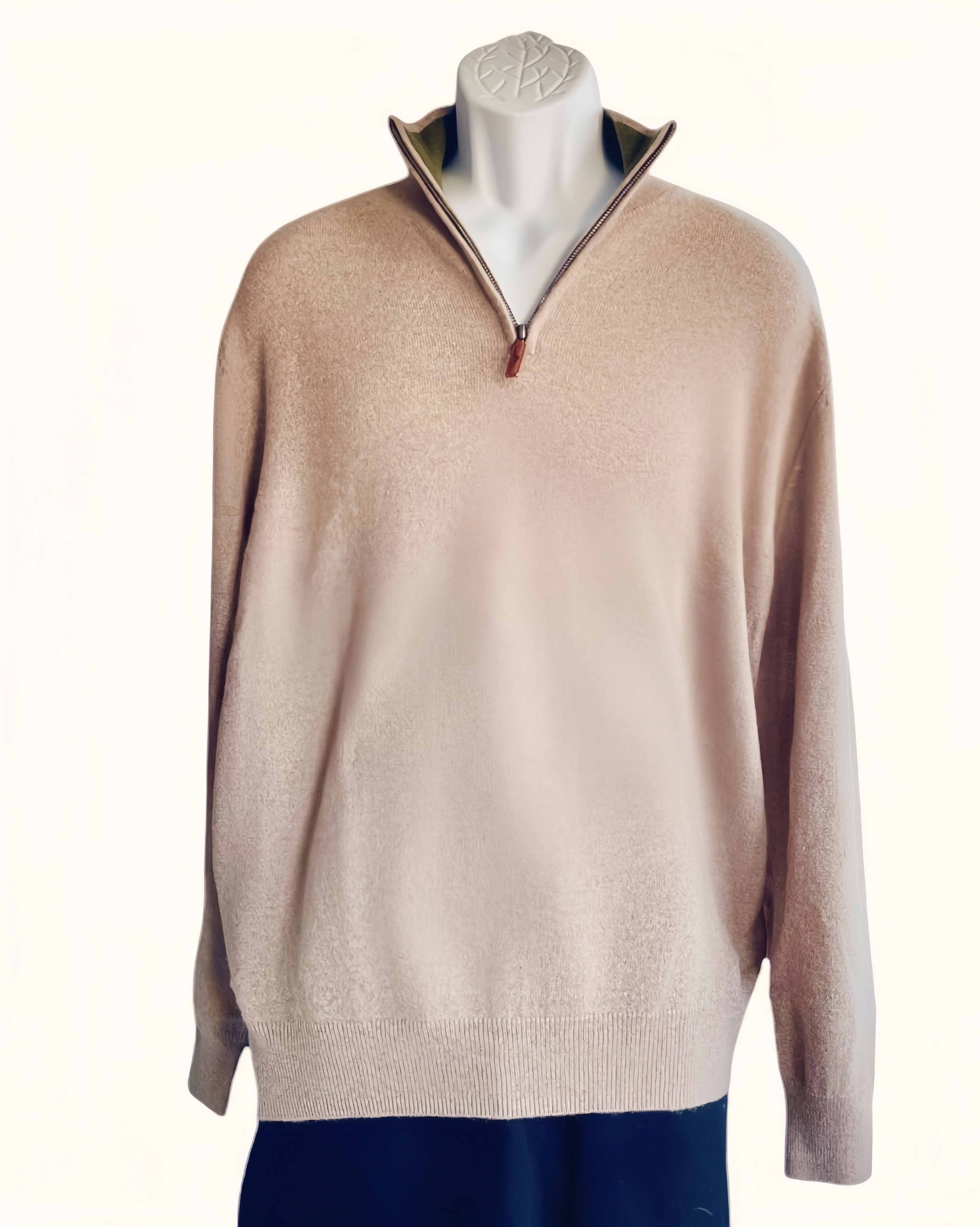 Men's Cashmere Quarter Zip Sweater #4103