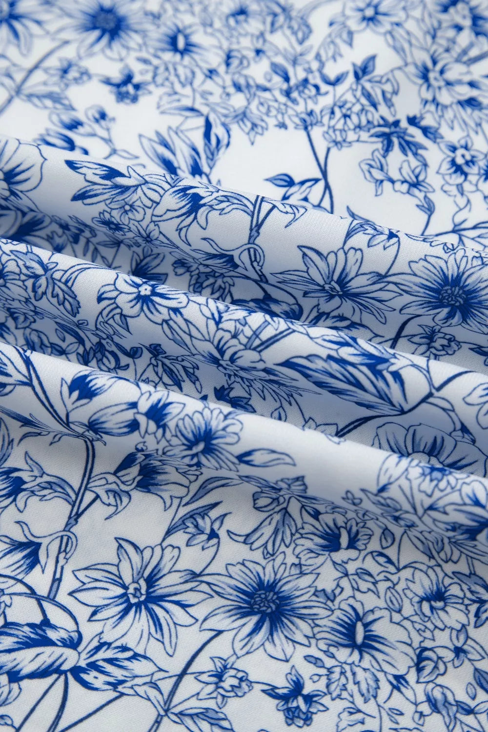 Floral Print Knot Straps High Waist Flared Maxi Dress