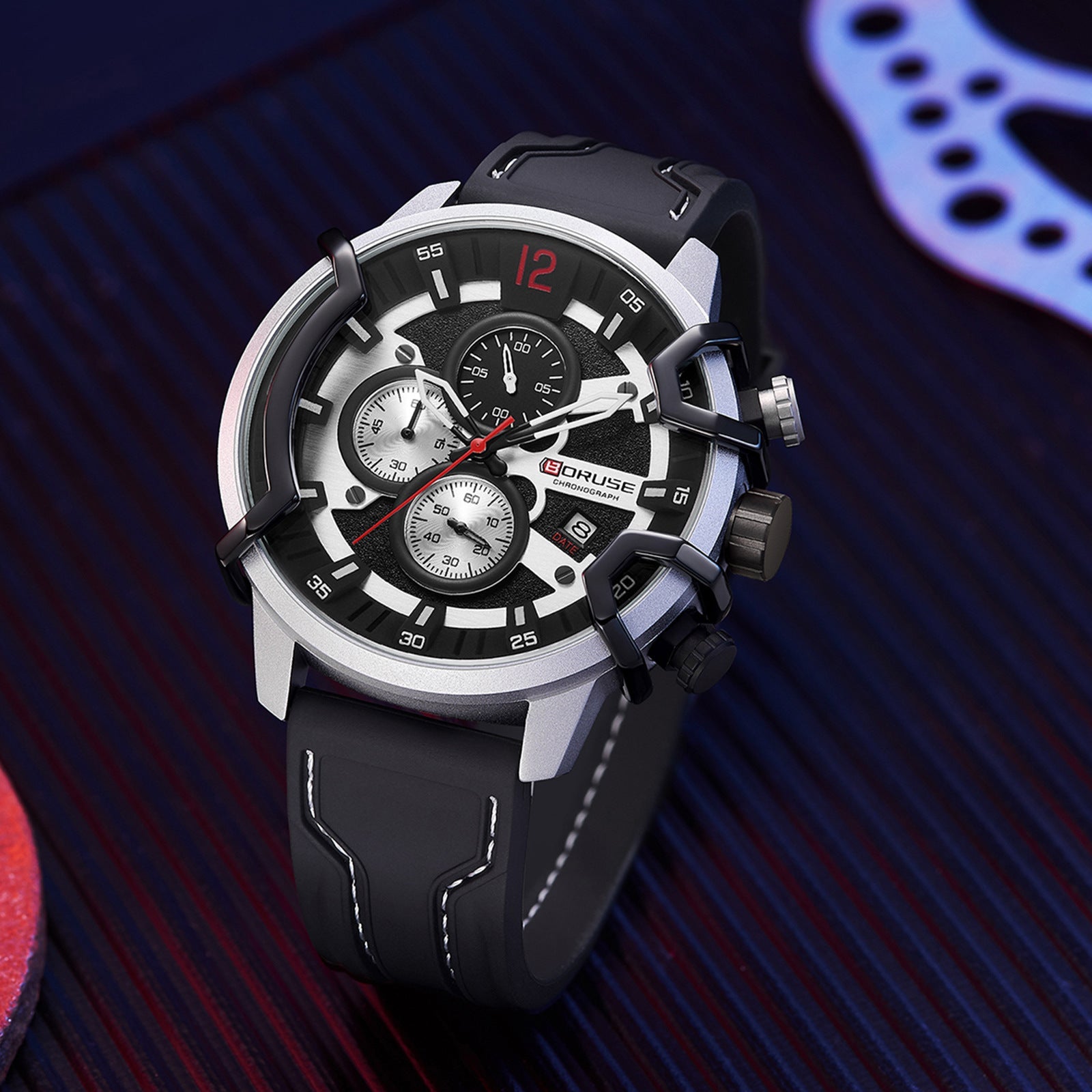 Multifunctional Waterproof Mens Luminous Quartz Watch
