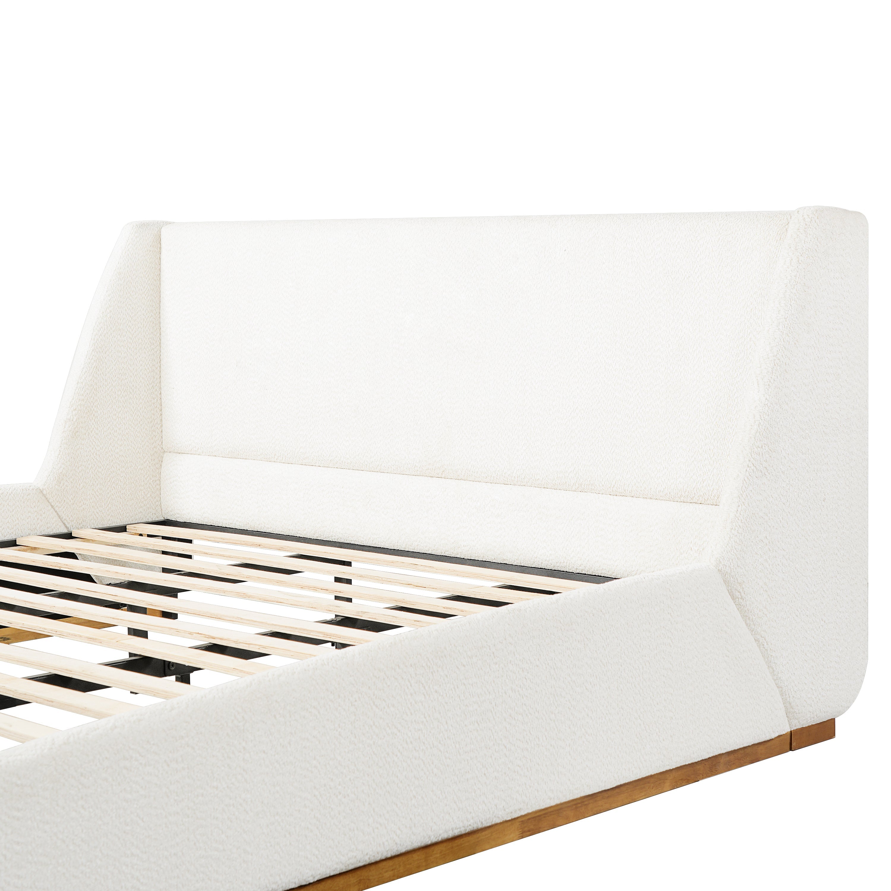 Luxury Upholstered Bed with Wings