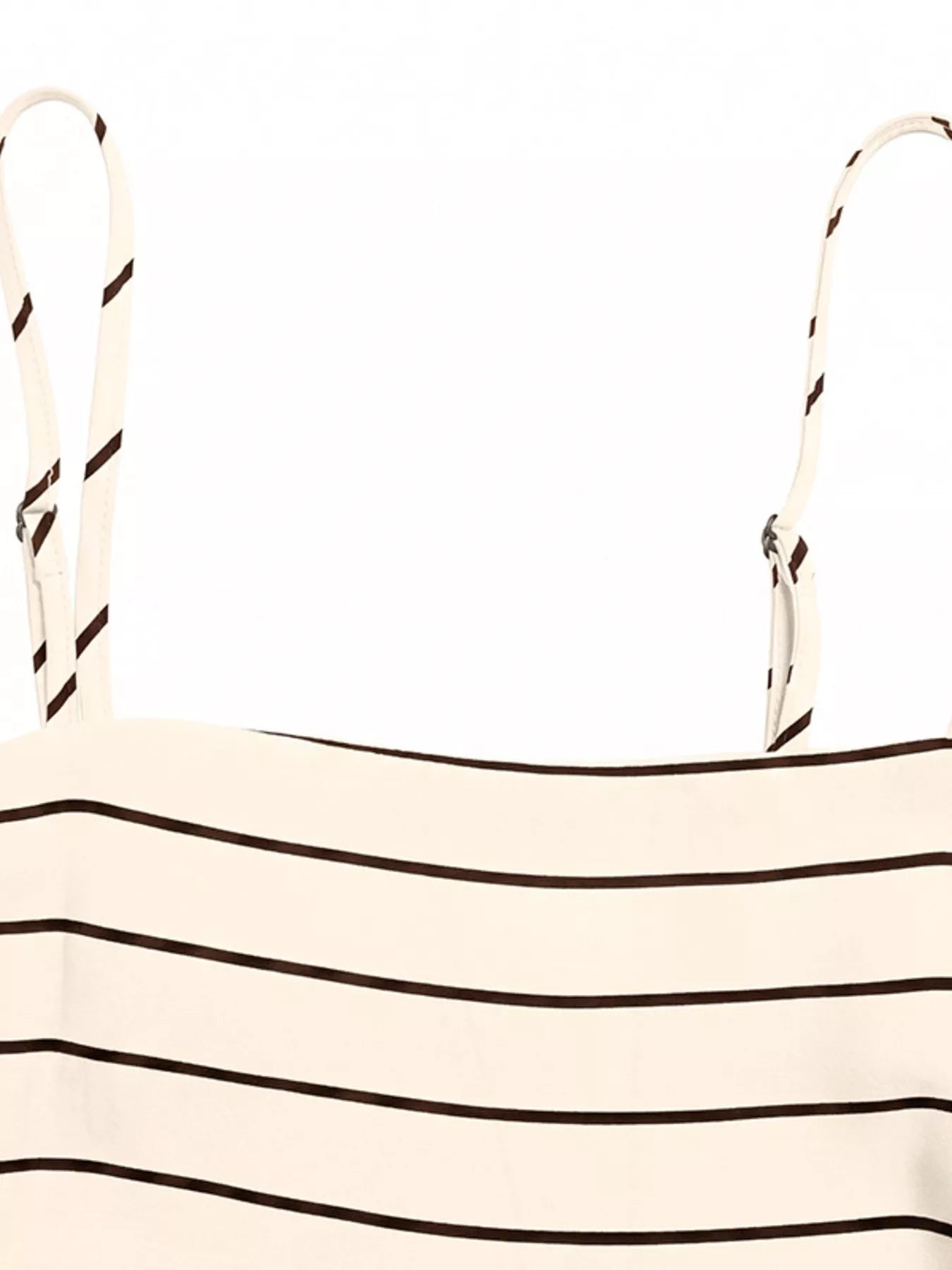 Striped Print Spaghetti Strap Maxi Dress