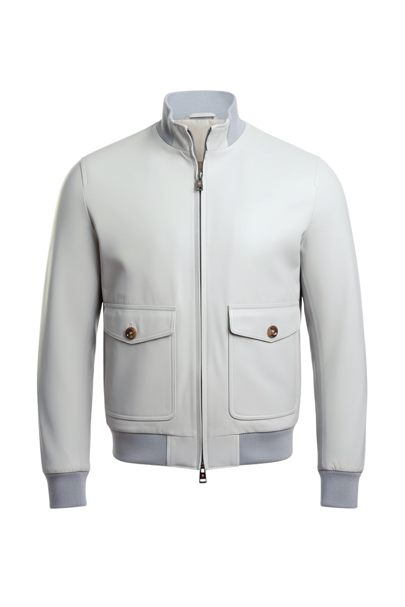 Kired by Kiton INN Lambskin-Virgin Wool Bomber