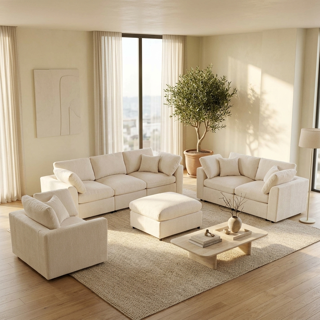 U-Style 4-Piece Modular Sofa Set