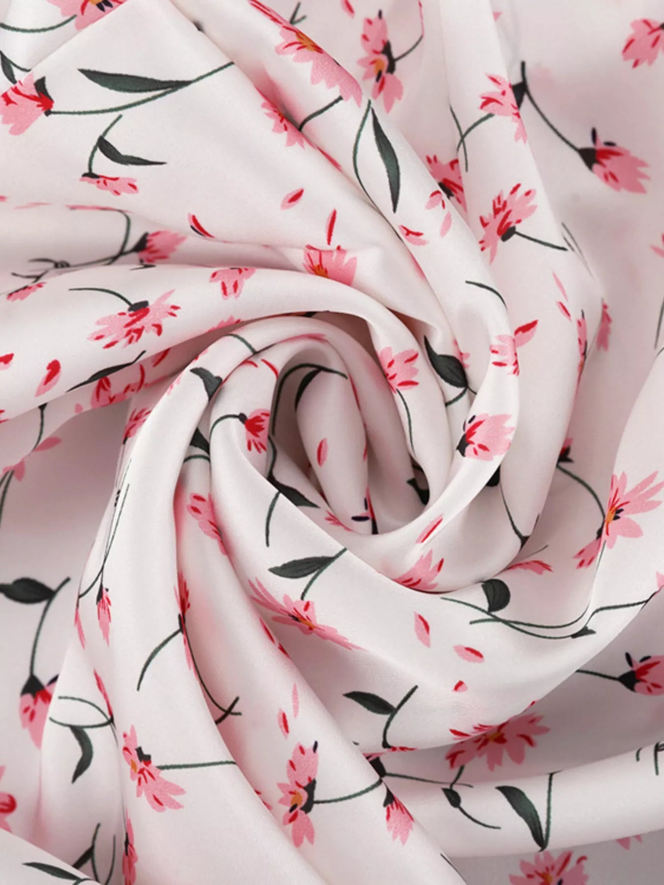 Floral Print V-Neck Flutter Sleeves Midi Dress