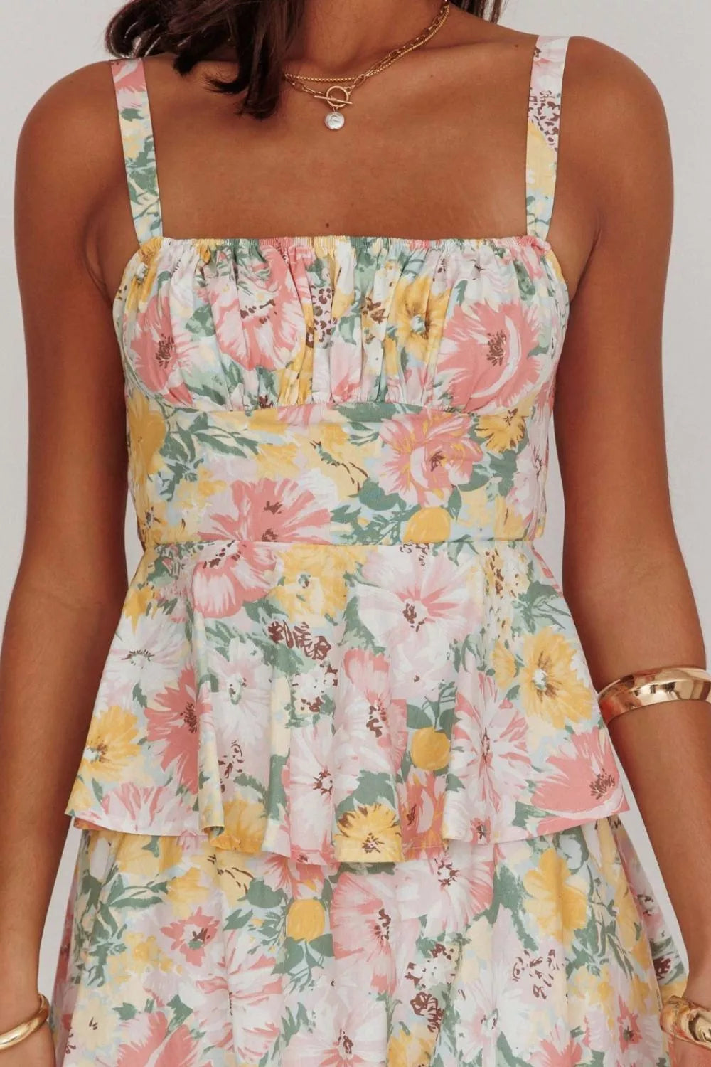 Floral Layered Maxi Dress