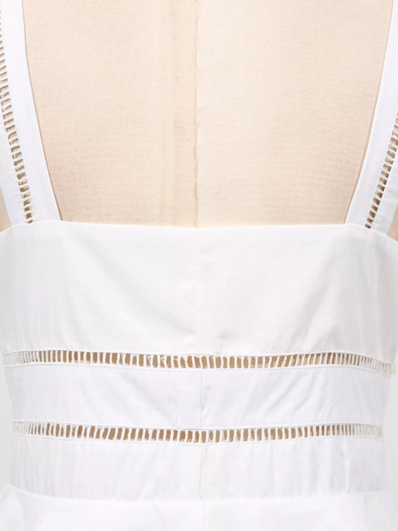 Sleeveless Eyelet Embroidered Button-Down Midi Dress