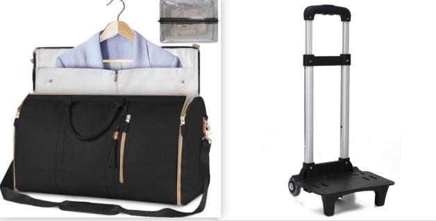 Women's Large Capacity Travel Duffle and Garment Bag Handbag