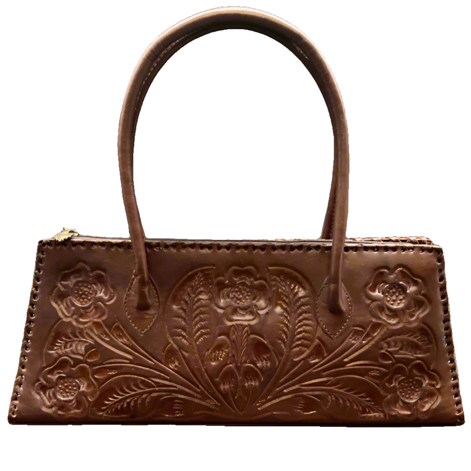 The Abby| Floral Hand-Tooled Leather Clutch & Crossbody