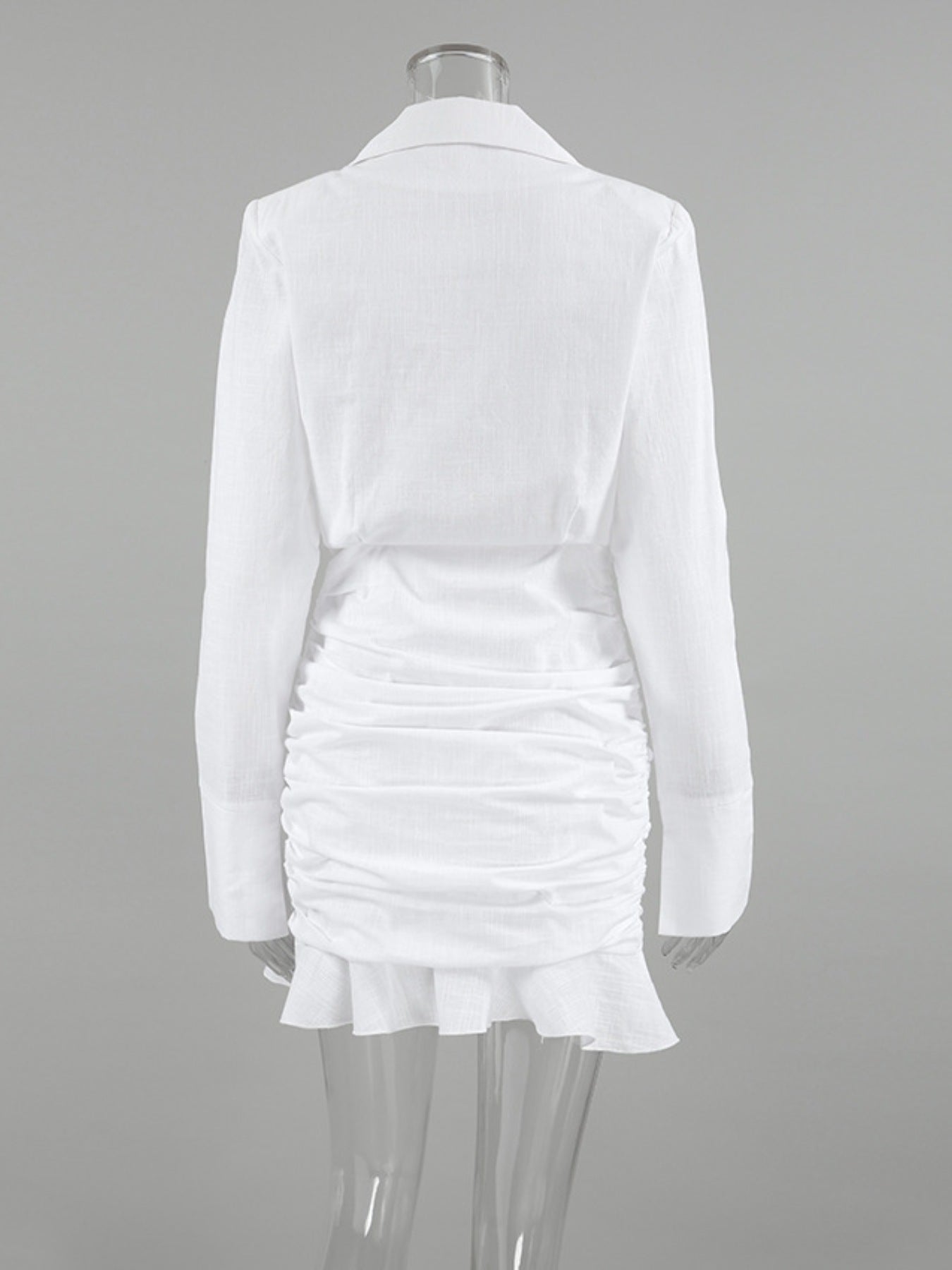 Blazer Style Ruched Mini Dress