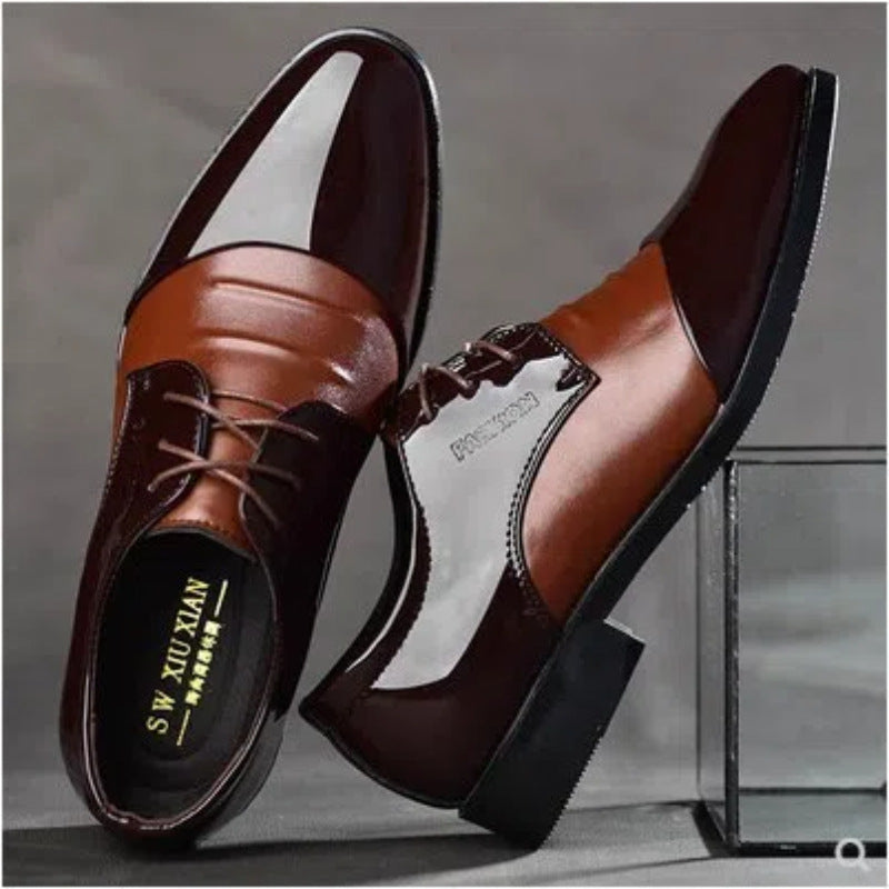 Men's Business Leather Shoes British Style Black