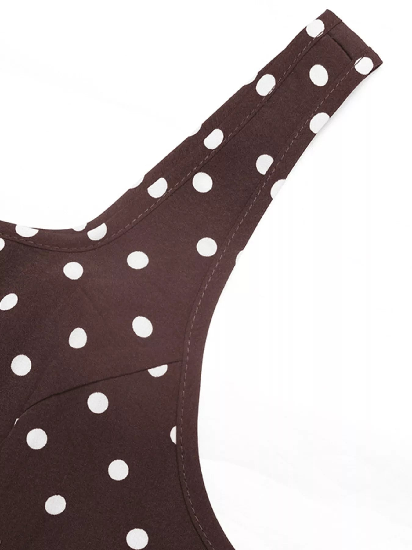 Polka Dot Sleeveless Maxi Dress