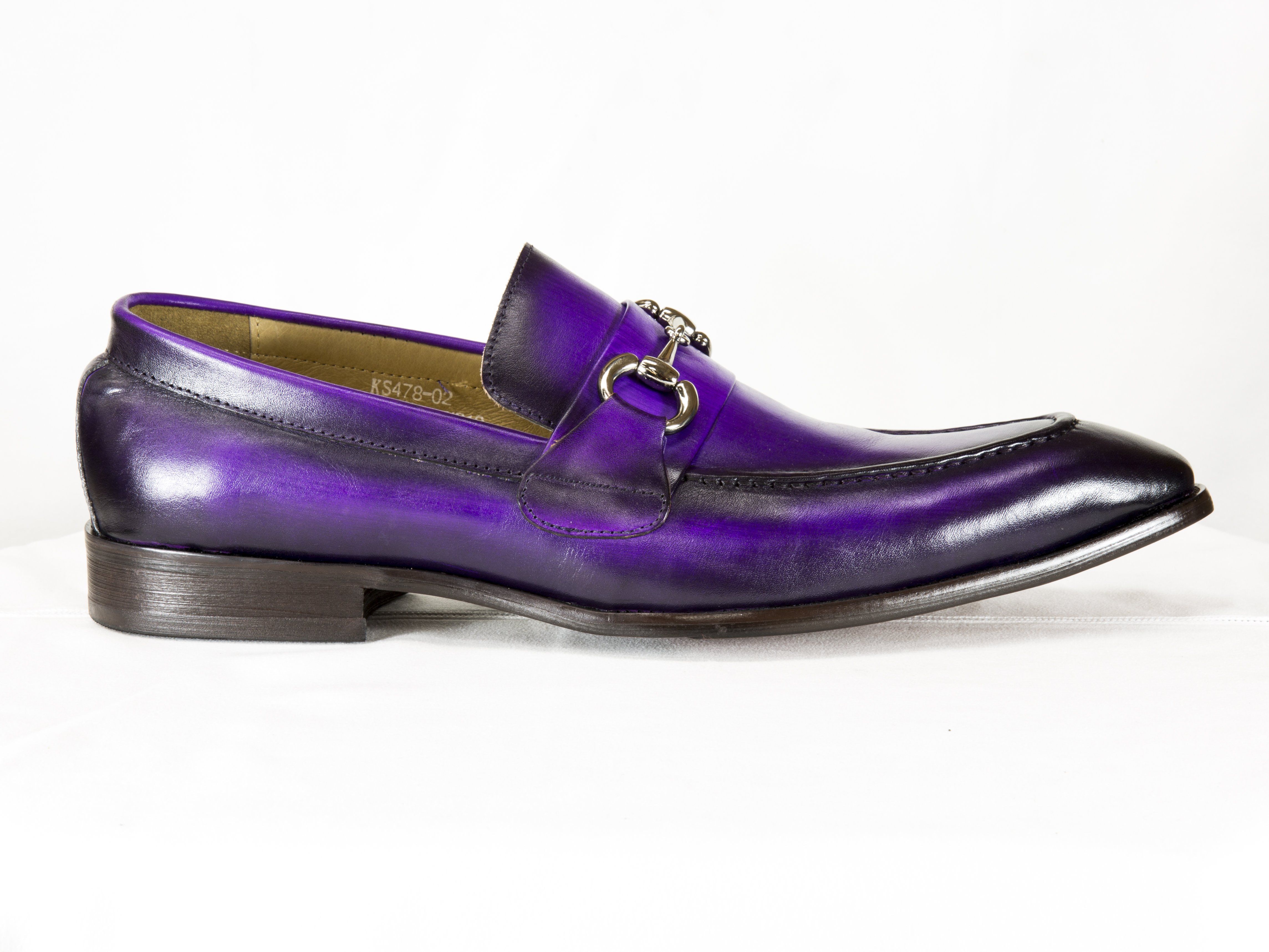 Carrucci Calfskin Loafer - Purple