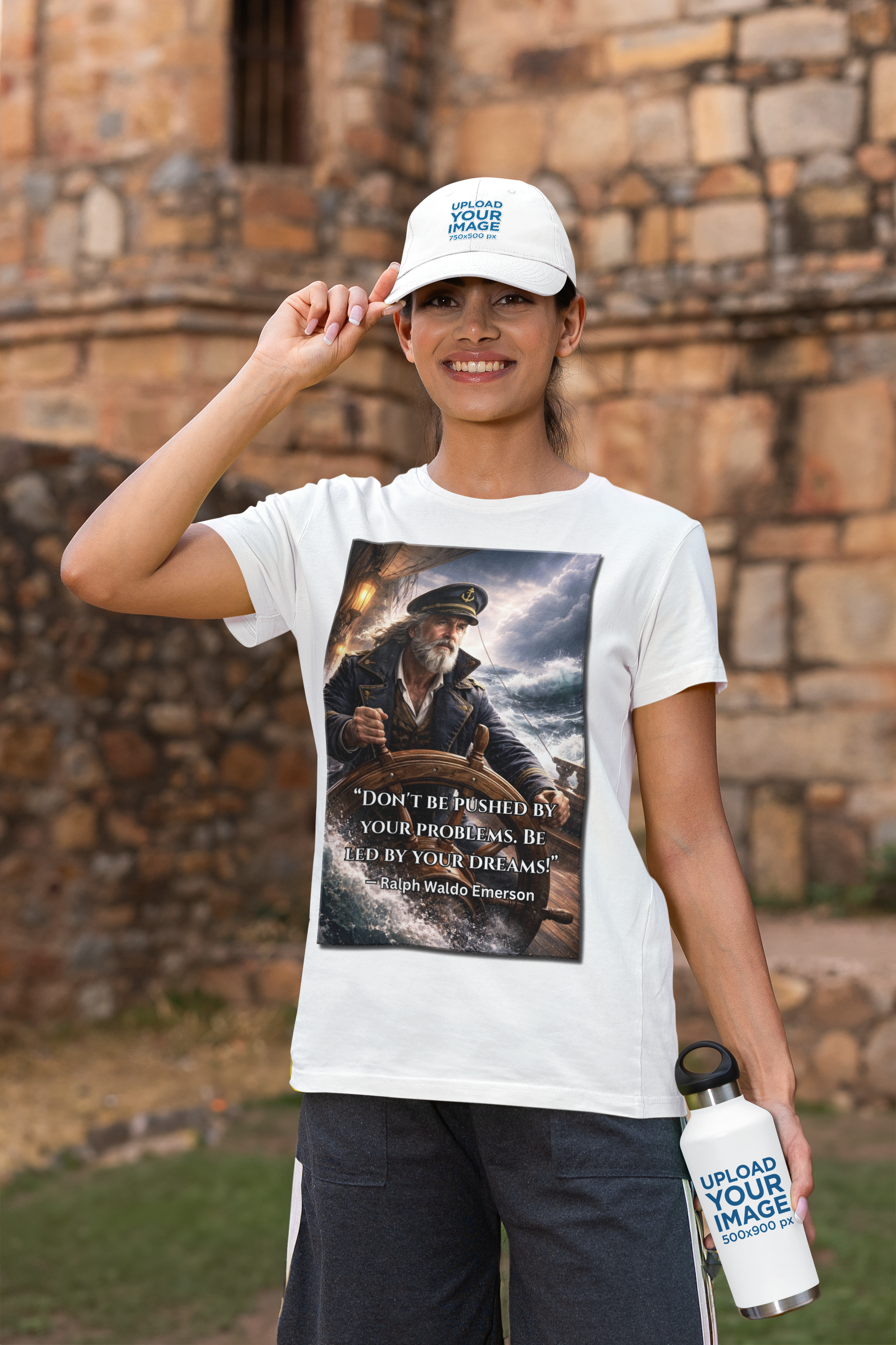 Don't be pushed by your problems - Under ArmourⓇ athletic t-shirt