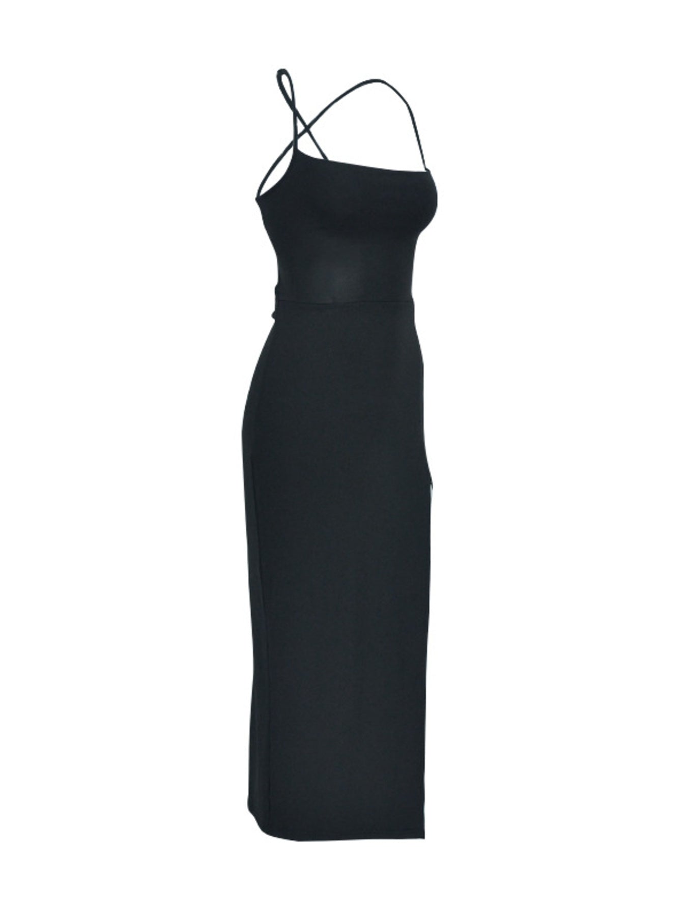 Tied High-Slit Bodycon Dress