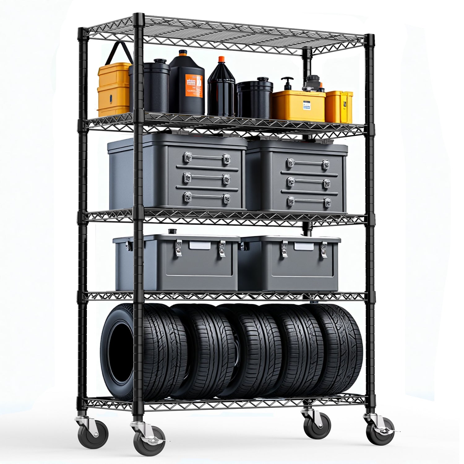 5-Shelf Wire Storage Shelving Unit