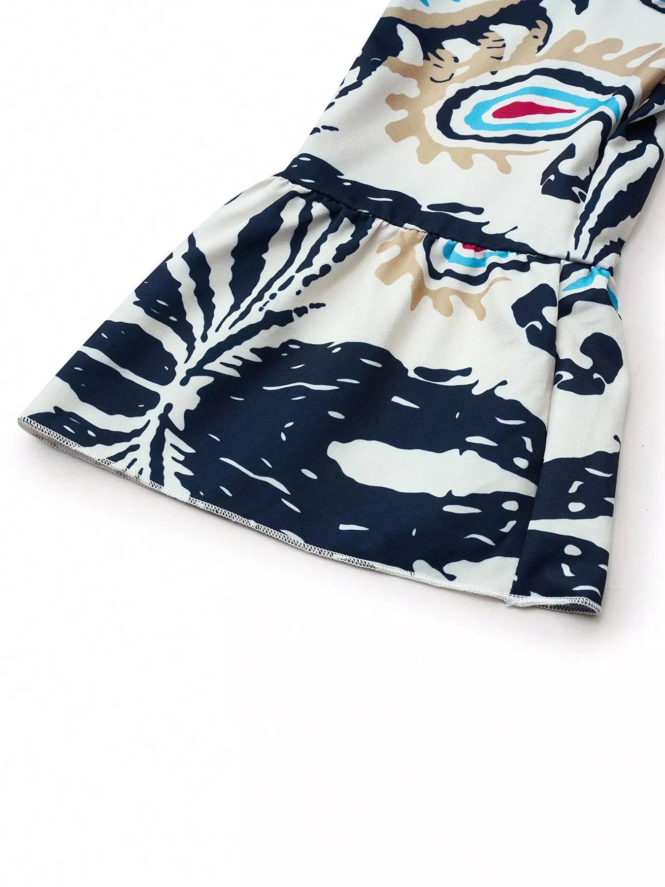 Bohemian Print Tiered Mini Dress