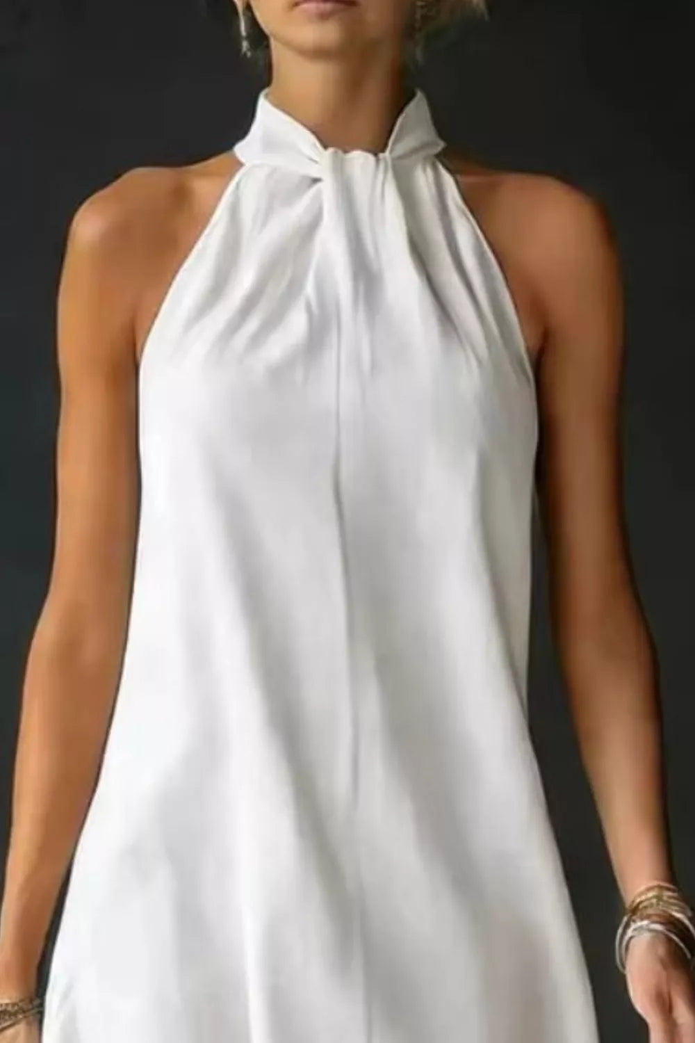 Halter Neck Sleeveless Maxi Dress