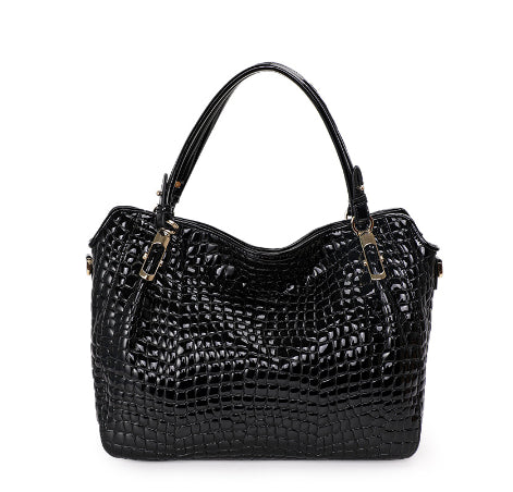 Crocodile Pattern Genuine Leather Tote Bag