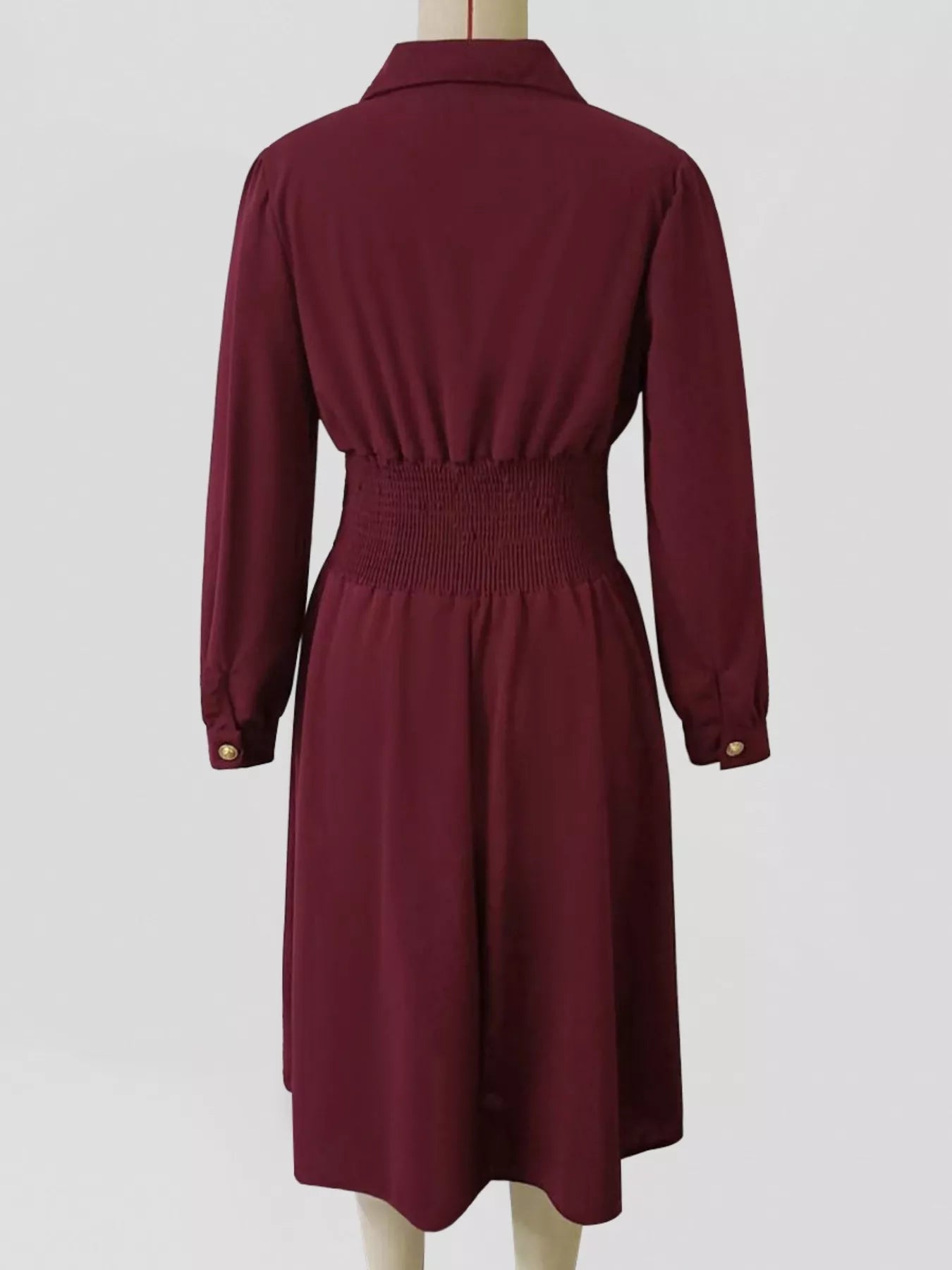 Johnny Collar Long Sleeve Dress