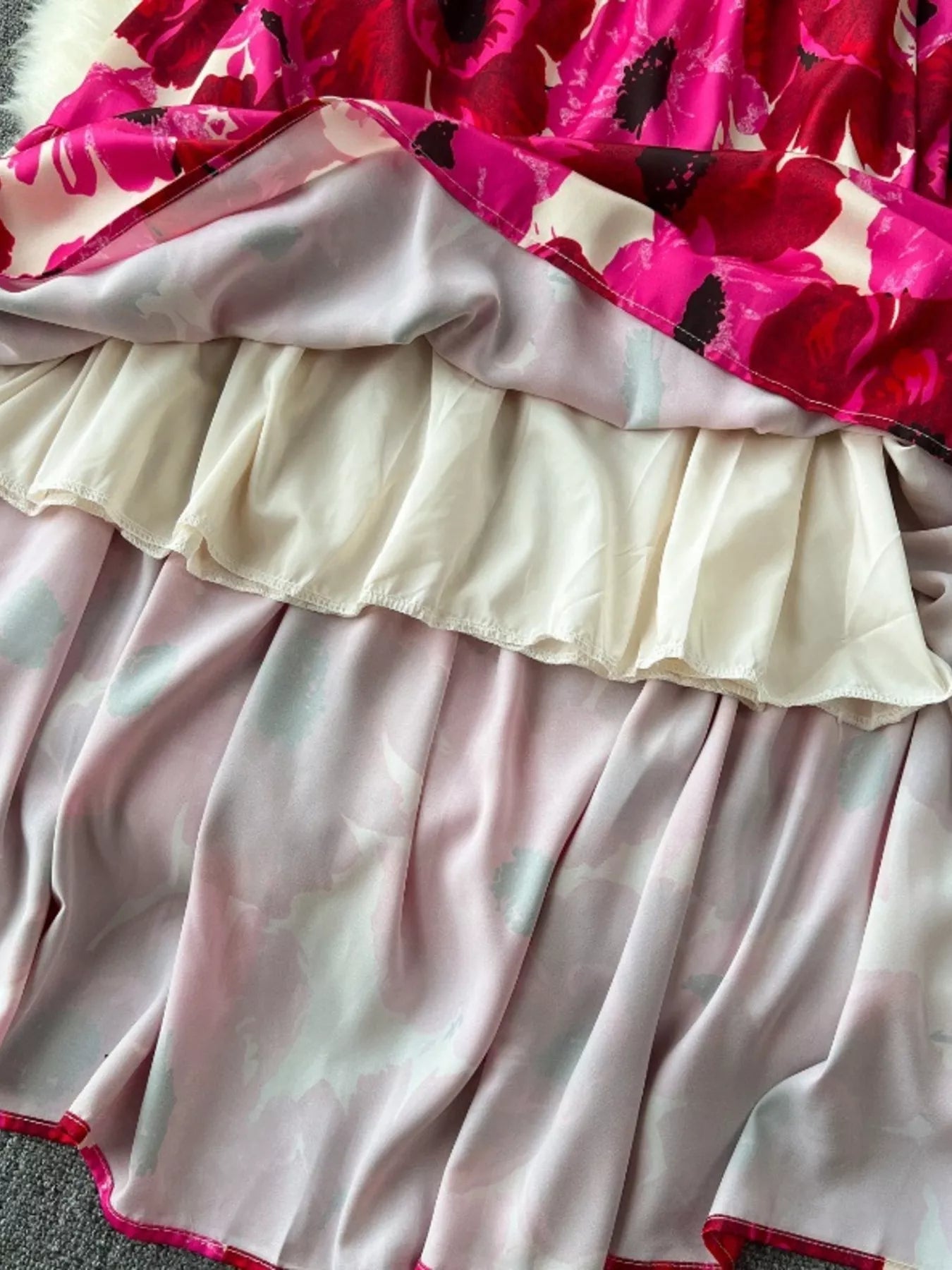 Floral Print Tiered Cami Dress