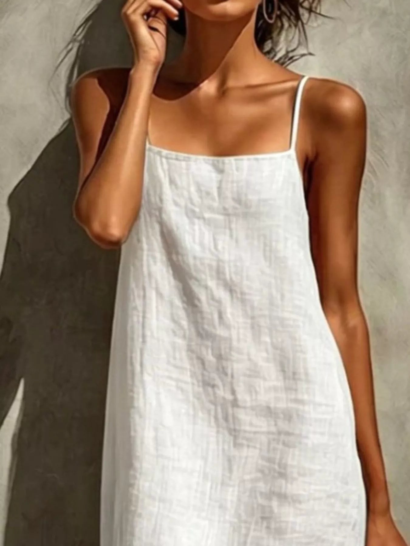 Sleeveless Linen Casual Maxi Dress