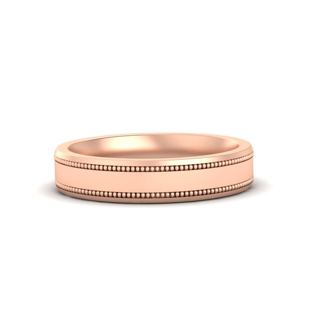 Mens Band Double Milgrain