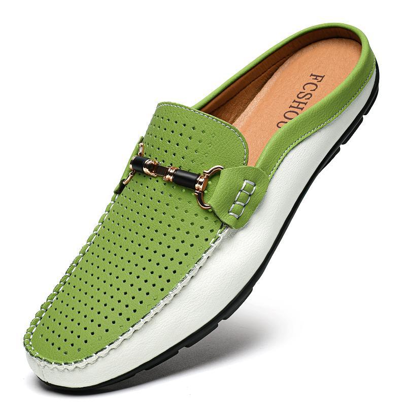 Large-size Leather Shoes Mens Breathable Loafer Shoes