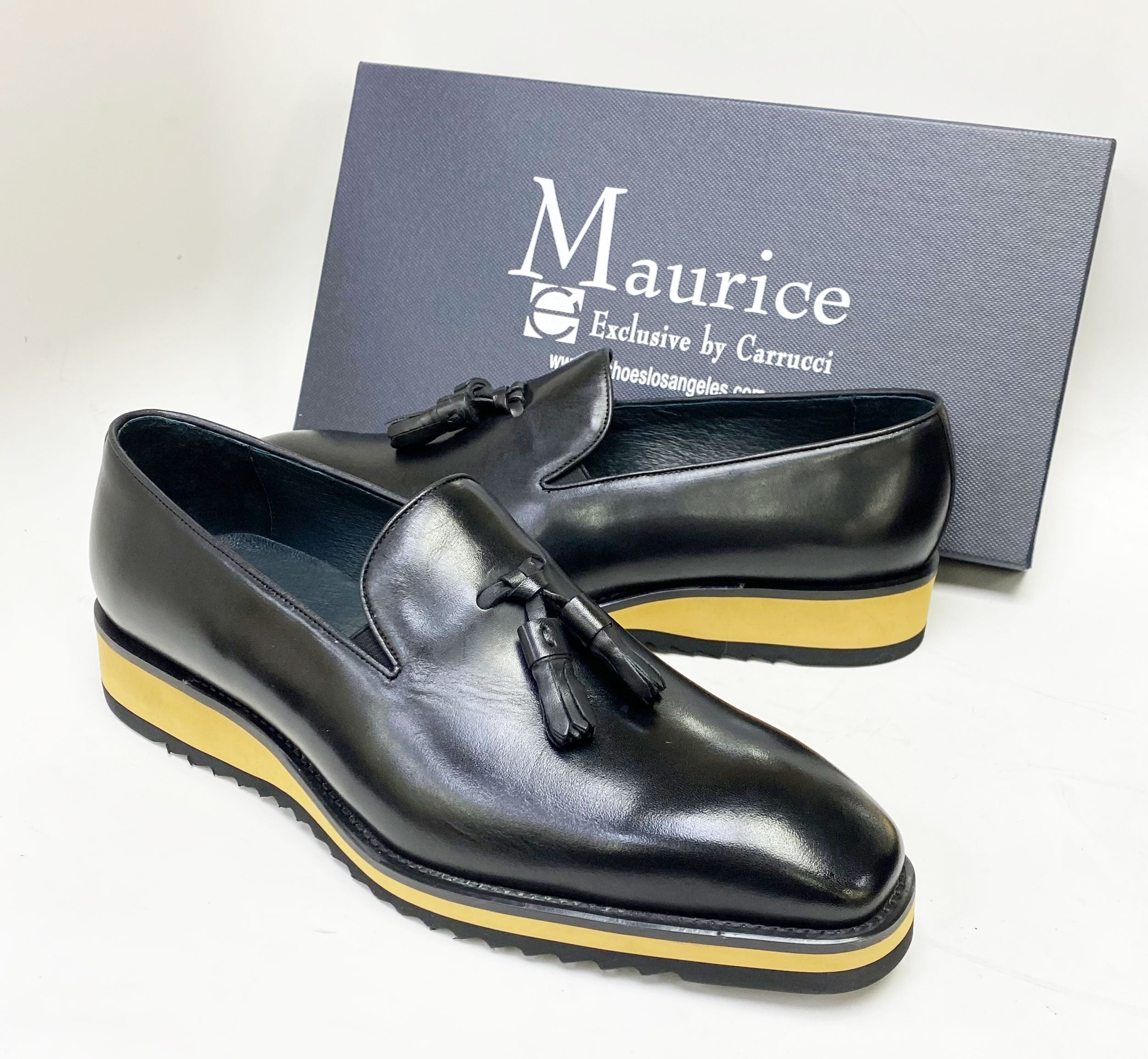 Maurice Calfskin Tasseled Loafer - Black