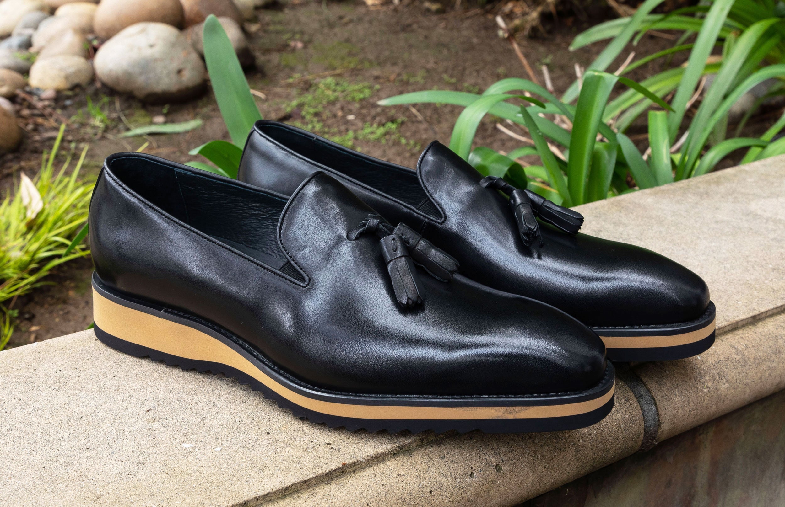 Maurice Calfskin Tasseled Loafer - Black