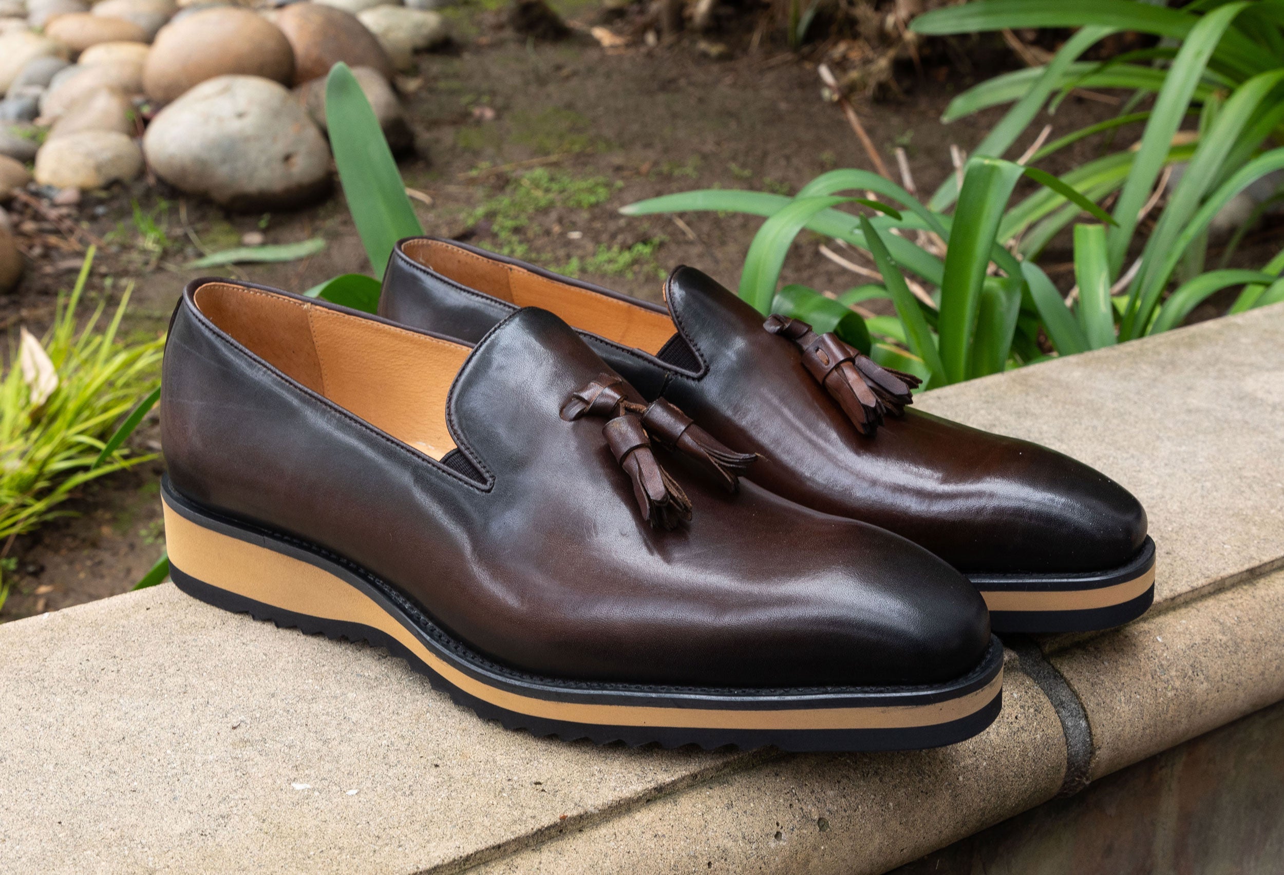 Maurice Calfskin Tasseled Loafer - Chestnut