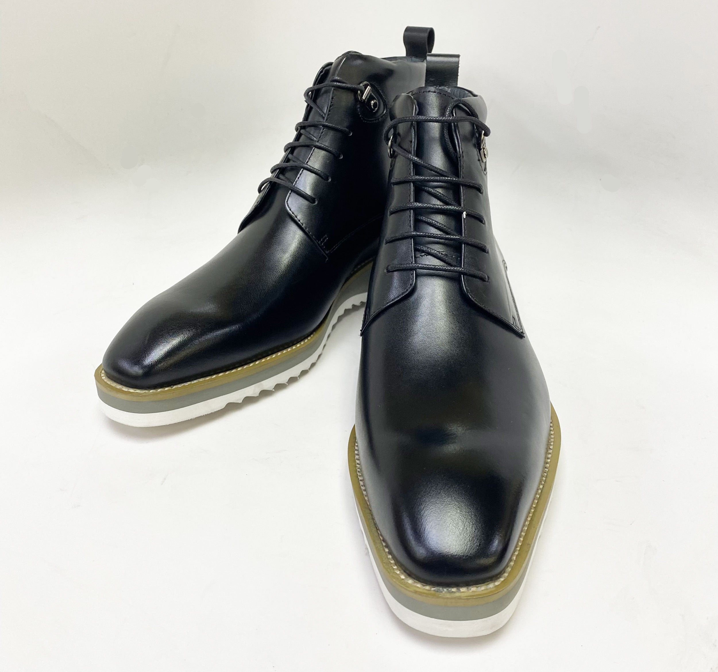 Maurice Burnished Calfskin Boot - Black