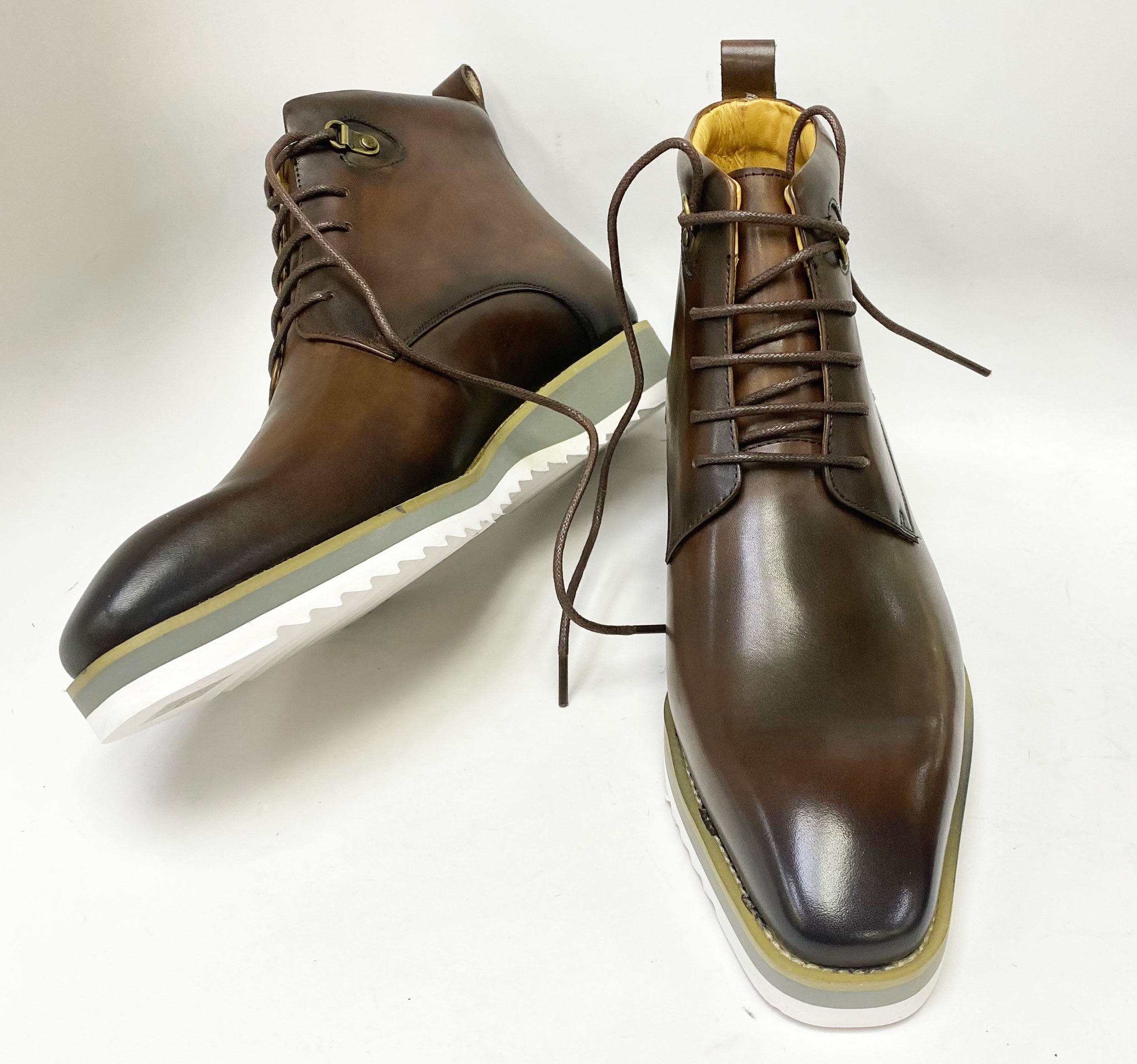 Maurice Burnished Calfskin Boot - Brown