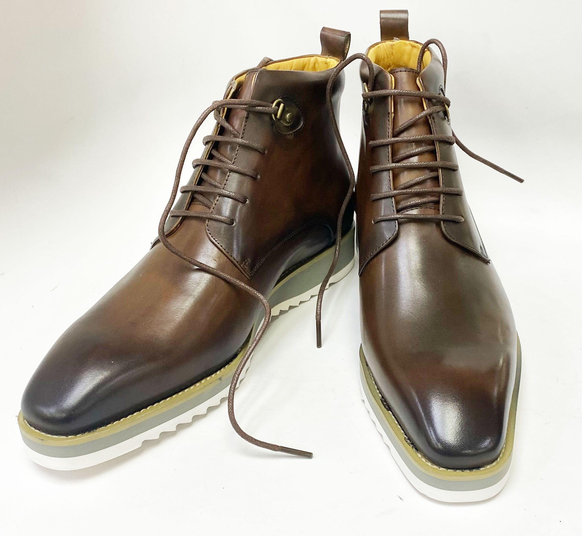 Maurice Burnished Calfskin Boot - Brown