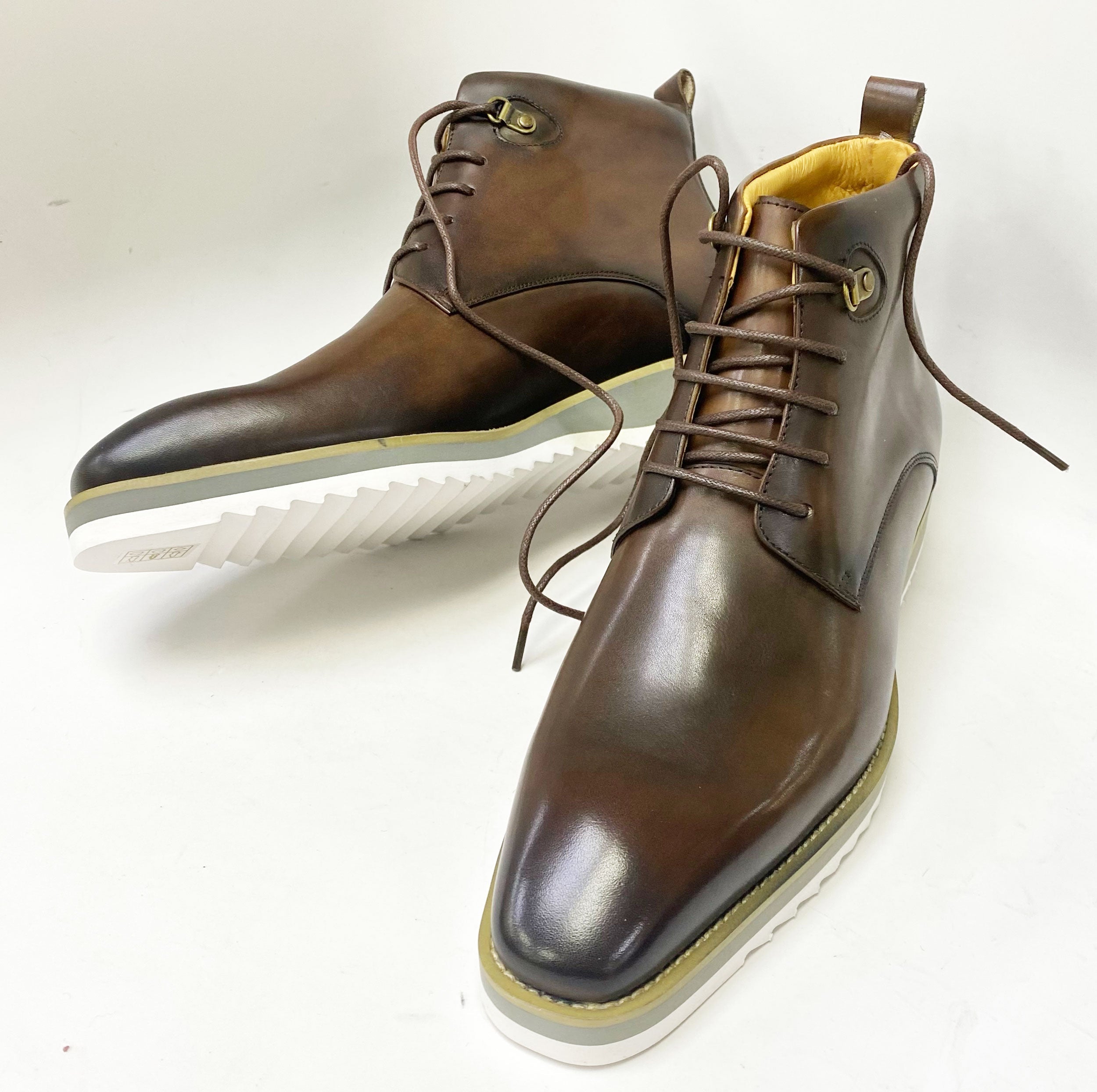 Maurice Burnished Calfskin Boot - Brown