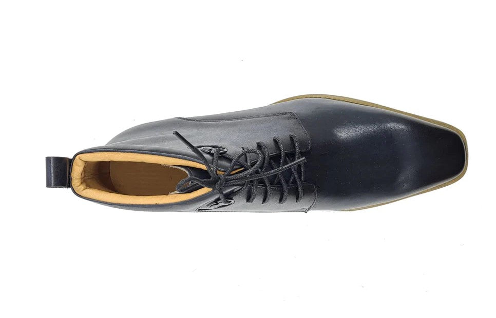 Maurice Burnished Calfskin Boot - Grey