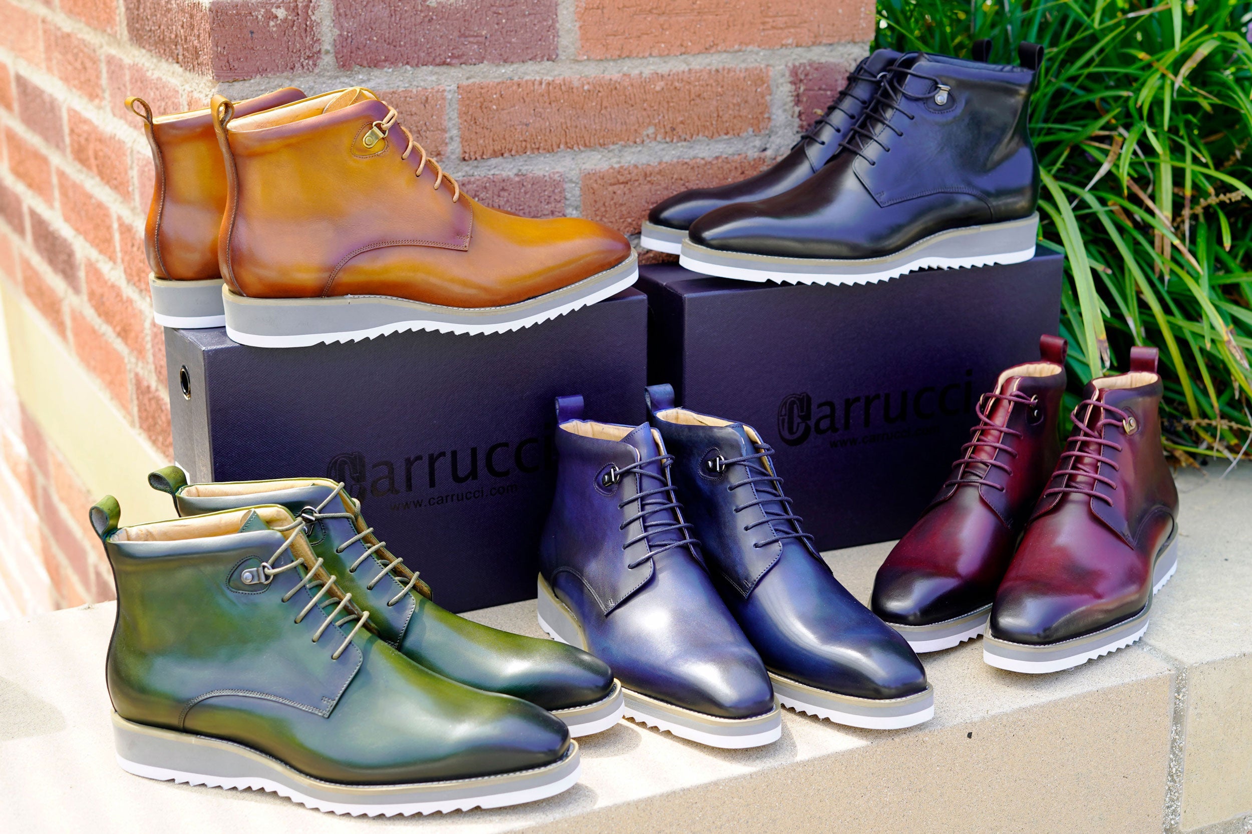 Maurice Burnished Calfskin Boot - Navy