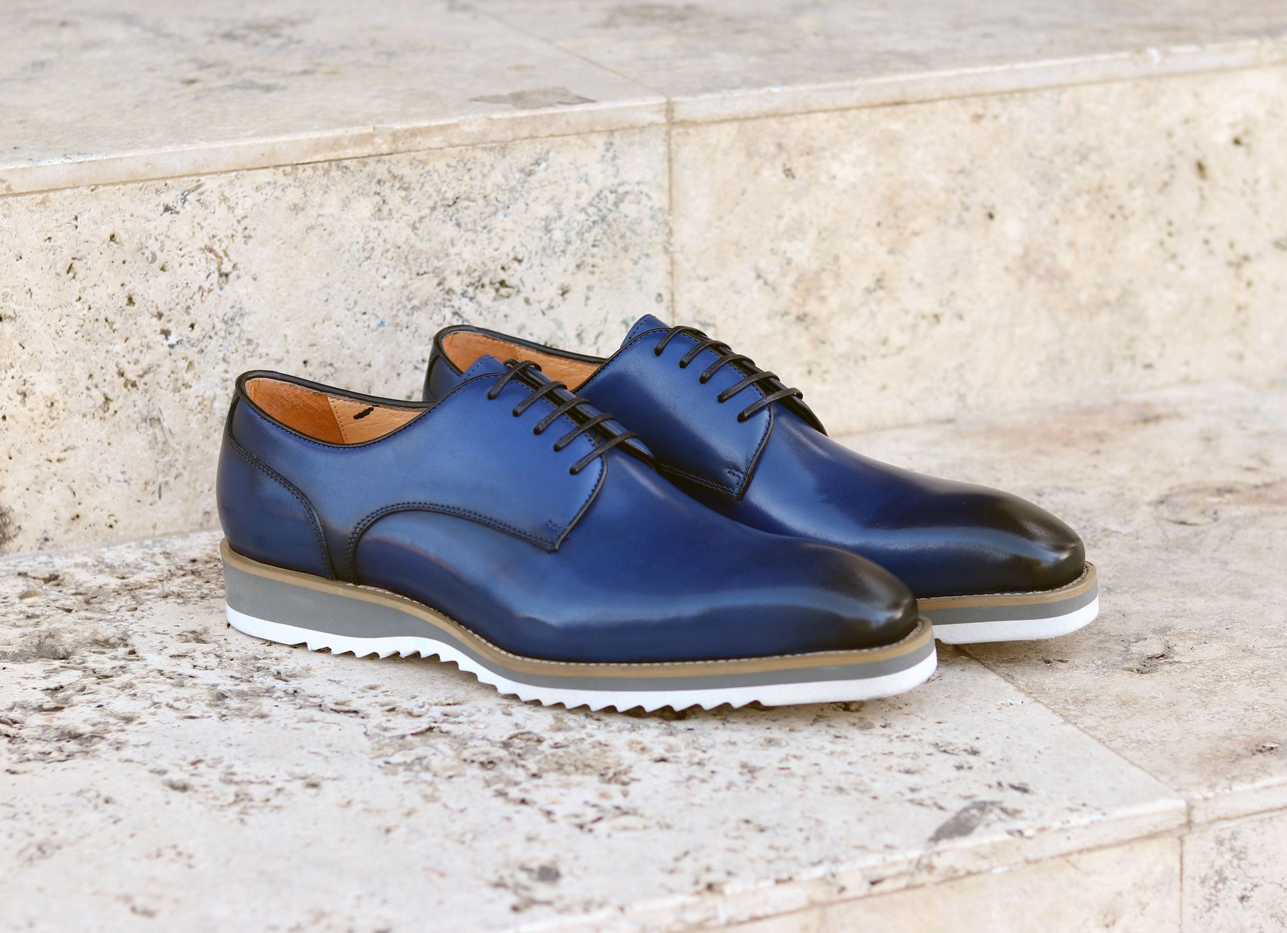 Carrucci Derby Calfskin - Navy