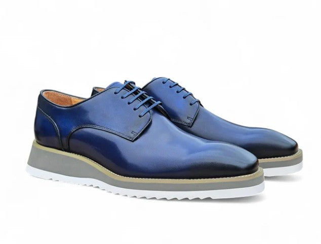 Carrucci Derby Calfskin - Navy