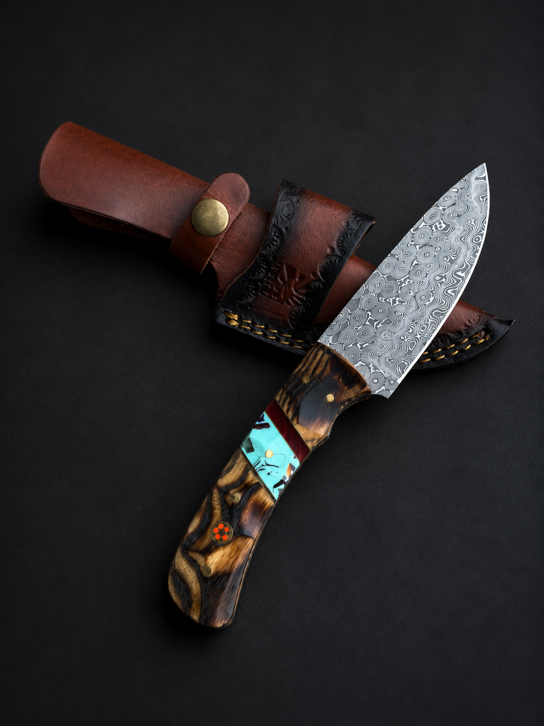 Titan Copper Canyon Damascus Hunter TK-521
