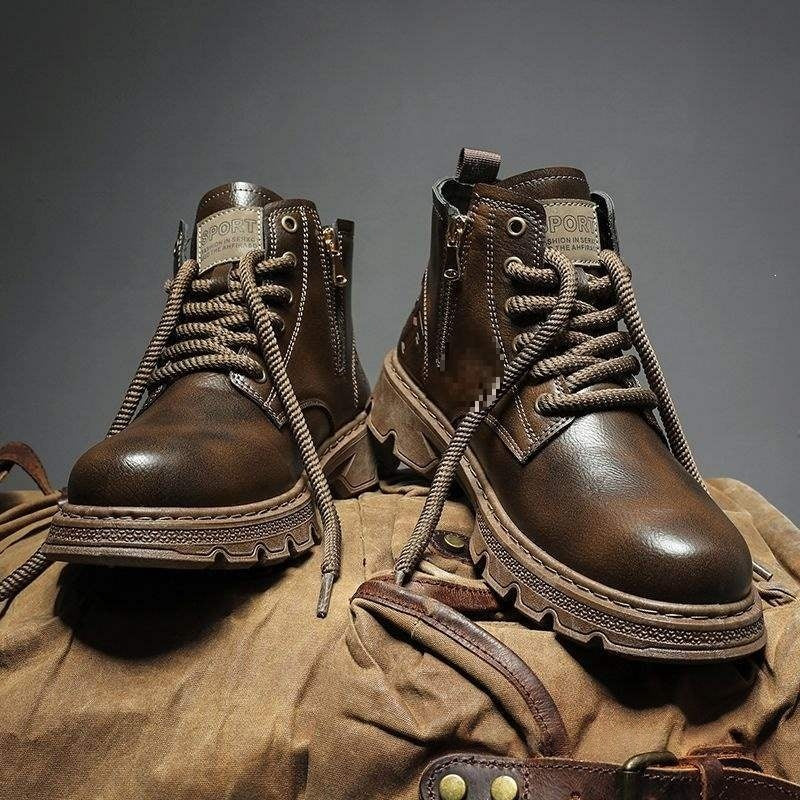 Men's Spring Casual High-top Leather Boots