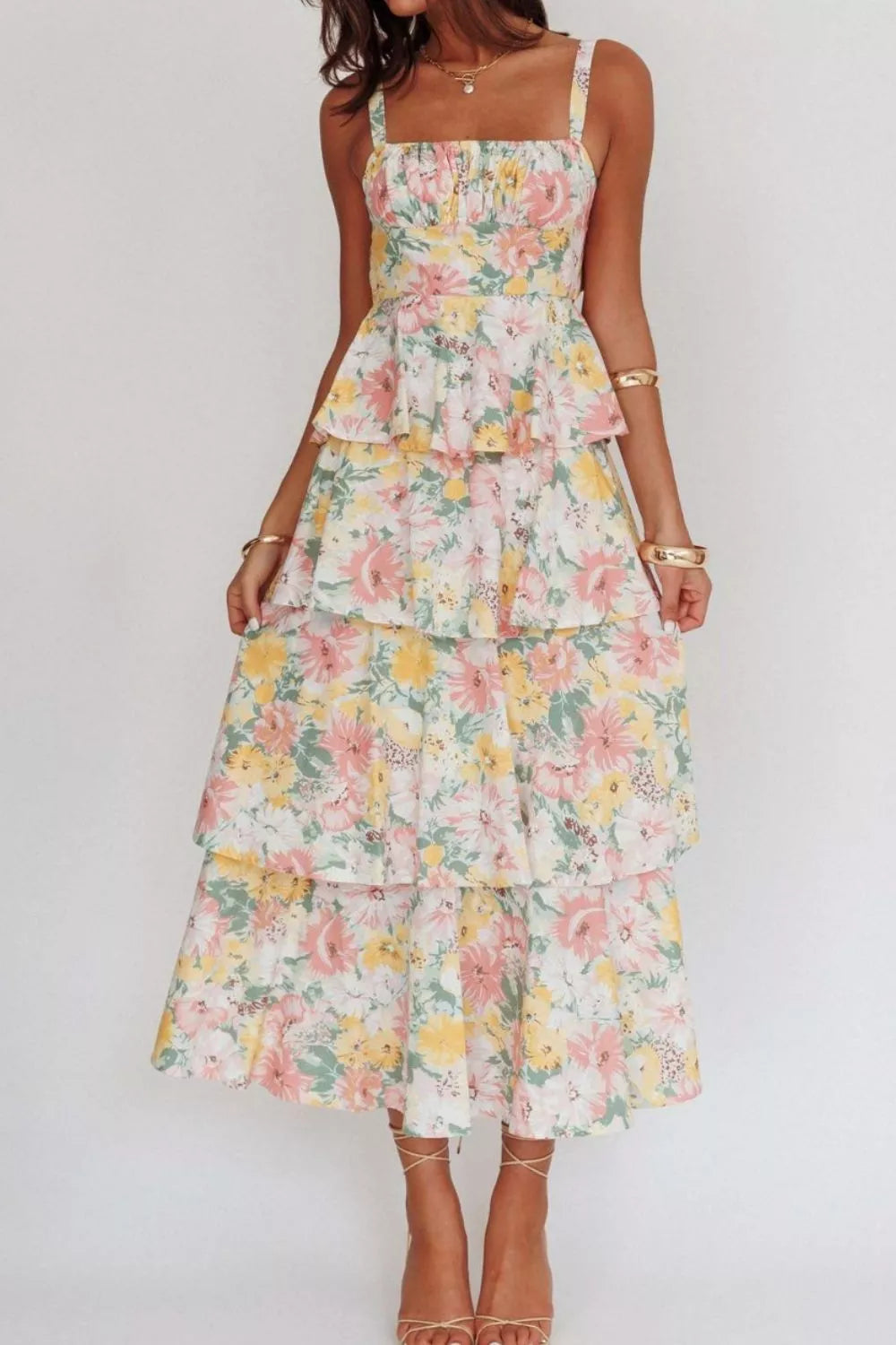 Floral Layered Maxi Dress