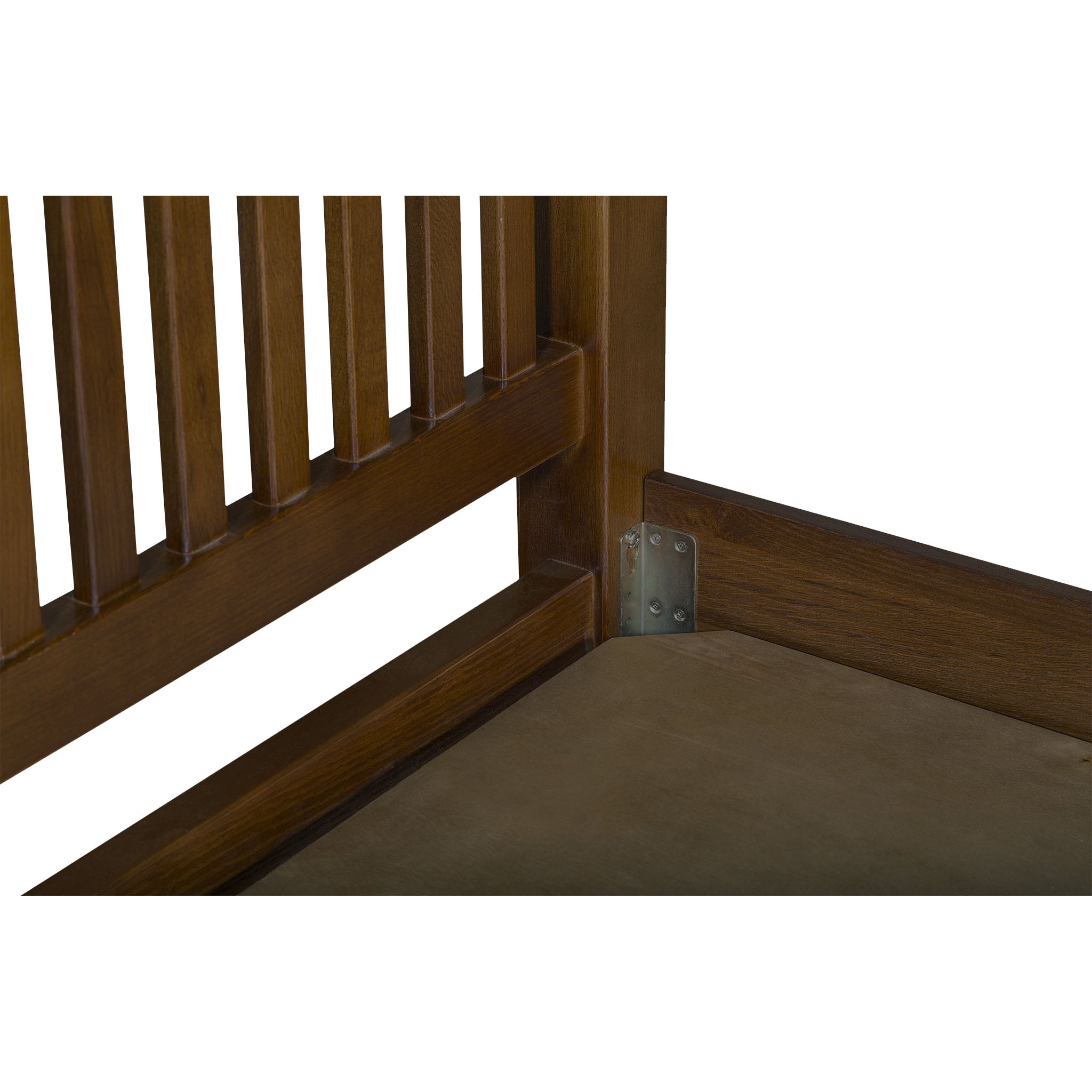 Mission Quarter Sawn Oak Slat Bed - Walnut