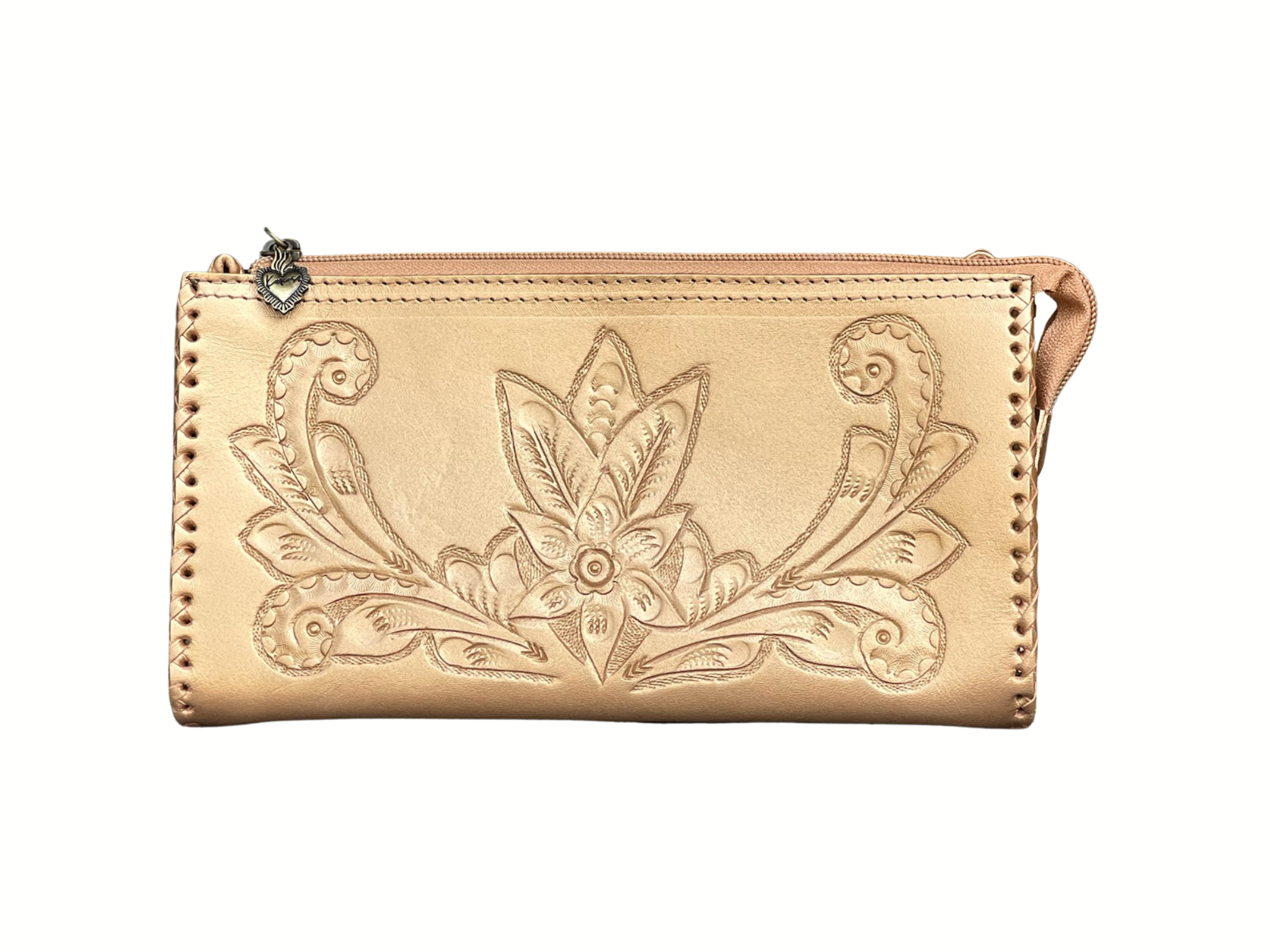 The Ella| Hand-Tooled Leather Clutch & Crossbody