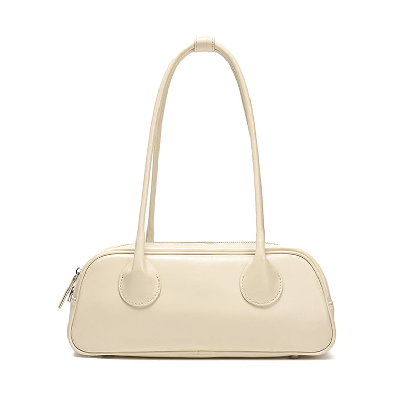 Womens Minimalist Genuine Leather Underarm Bag