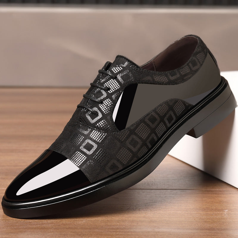 Men's Casual British-Style Korean-Style Pointed-Toe Leather Shoes