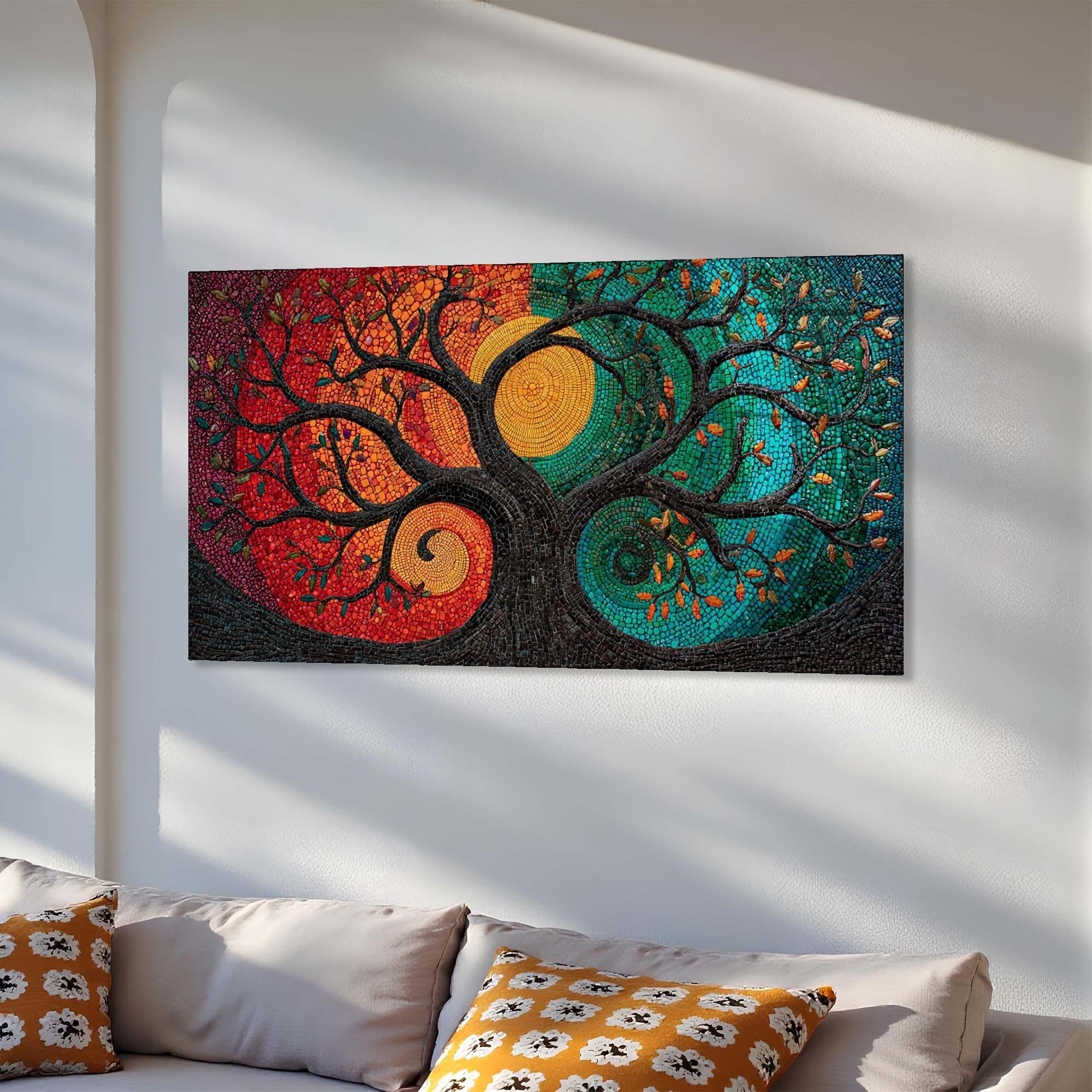 Tree of Life Tempered Glass Wall Art | Spiritual Decor